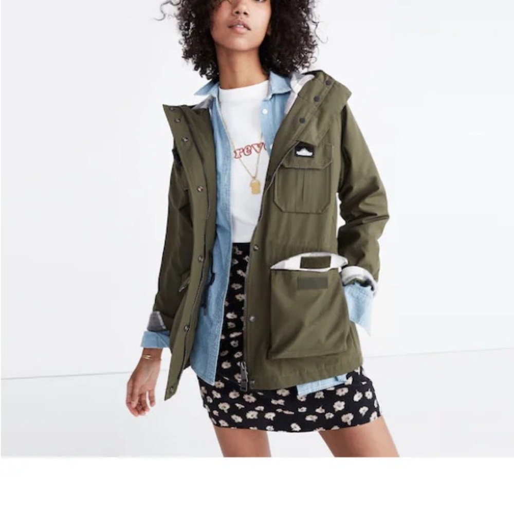 New Madewell x Penfield Kasson Olive Green Mountain Parka Women’s Sz S